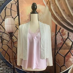 Calvin Klein Bolero Crop Cardigan- Off White